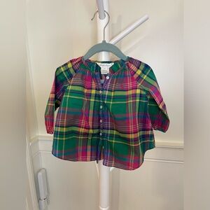 EUC Ralph Lauren Baby Plaid Button-Down Shirt – Size 6M